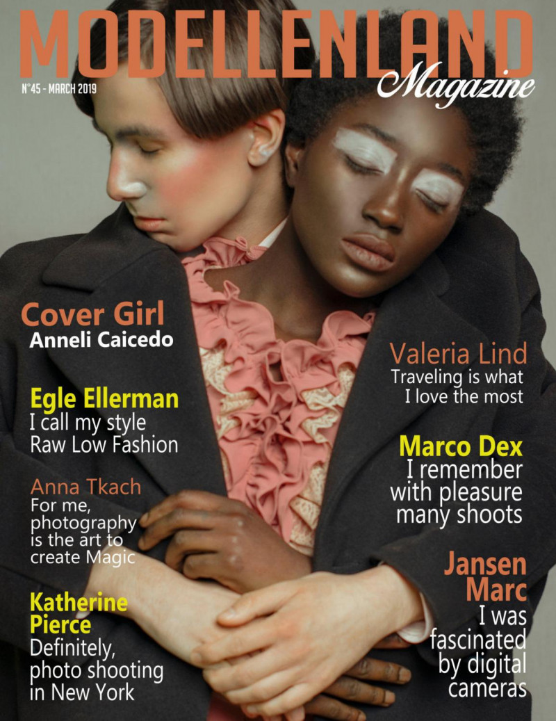 Anneli Caicedo featured on the ModellenLand Magazine cover from March 2019