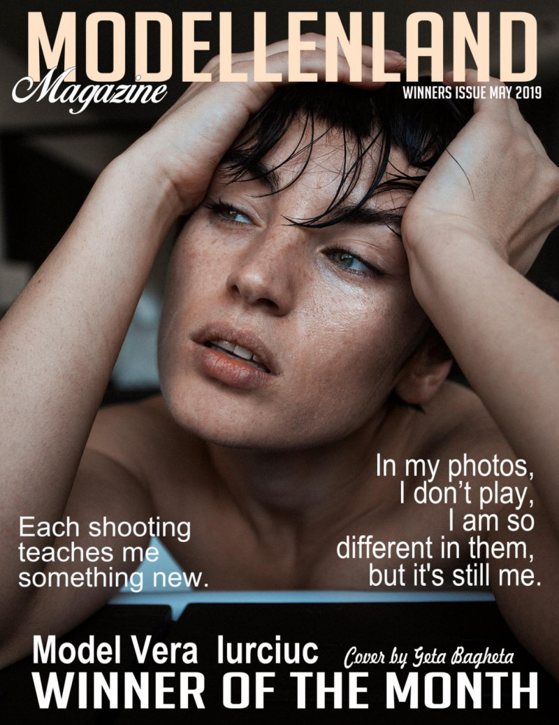 Vera Iurciuc featured on the ModellenLand Magazine cover from May 2019