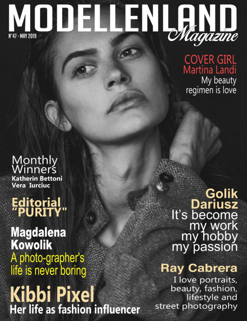 Martina Landi featured on the ModellenLand Magazine cover from May 2019