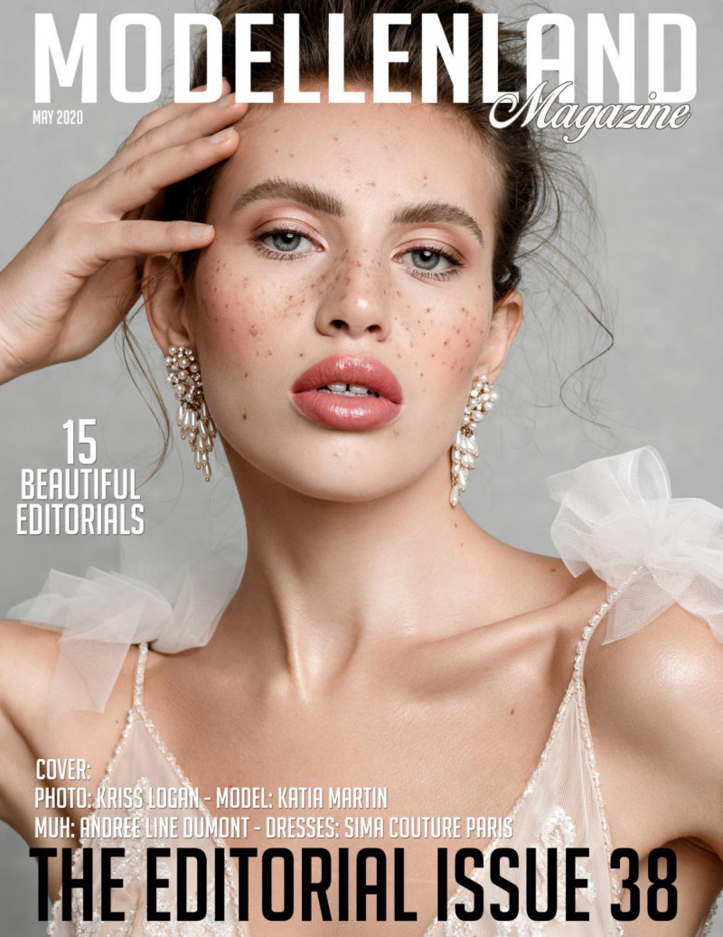 Katia Martin featured on the ModellenLand Magazine cover from May 2020