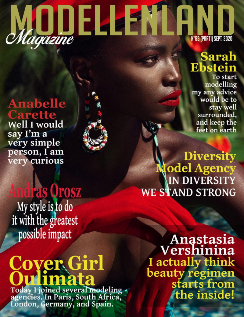 Oulimata featured on the ModellenLand Magazine cover from September 2020