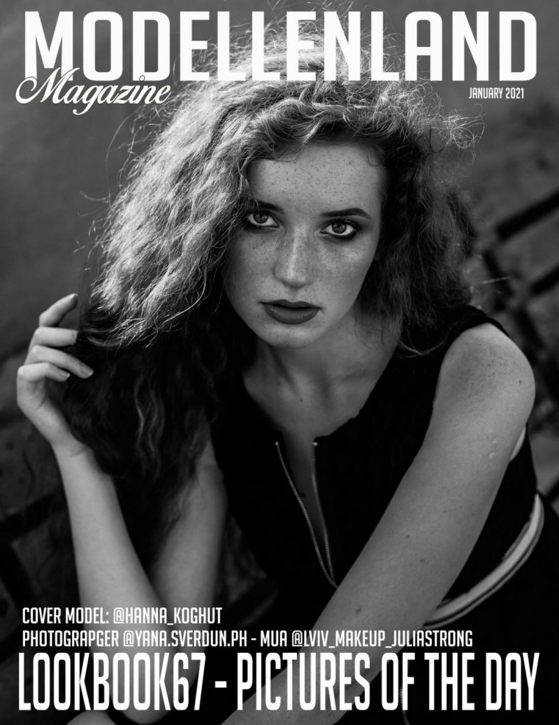 Hanna Koghut featured on the ModellenLand Magazine cover from January 2021