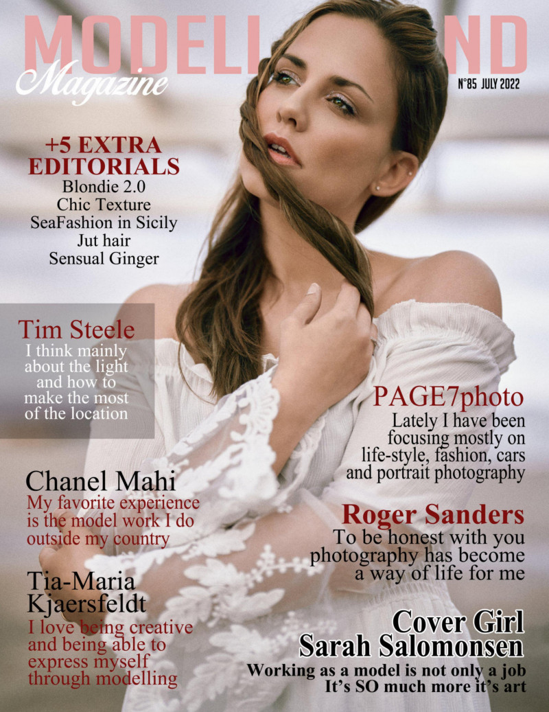 Sarah Salomonsen featured on the ModellenLand Magazine cover from July 2022