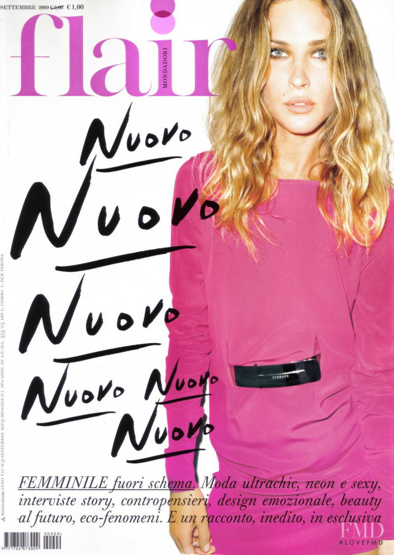 Erin Wasson featured on the flair Italy cover from September 2009