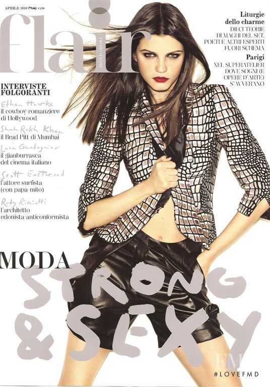 Jeisa Chiminazzo featured on the flair Italy cover from April 2010