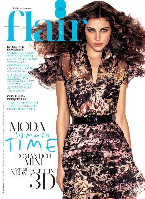 Anna Speckhart featured on the flair Italy cover from June 2010
