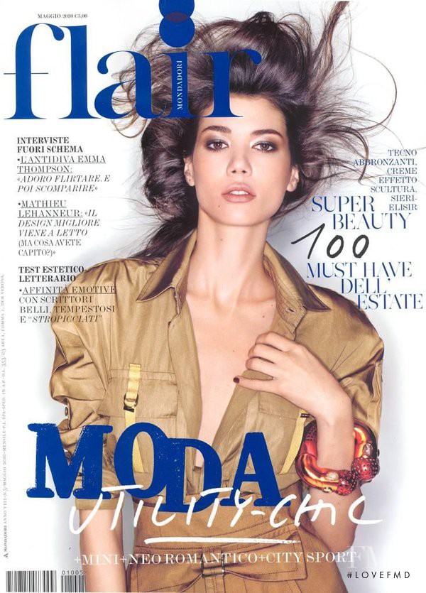 Sheila Marquez featured on the flair Italy cover from May 2010