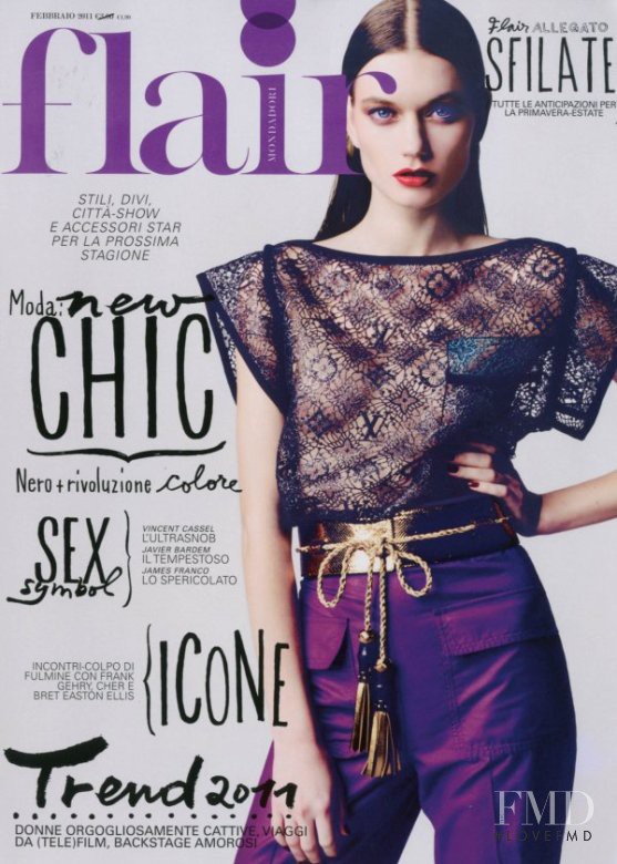 Lyoka Tyagnereva featured on the flair Italy cover from February 2011