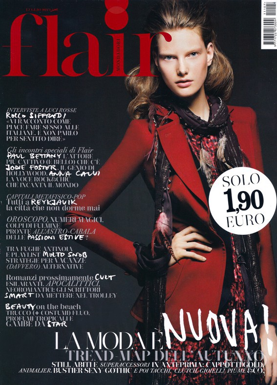 Ylonka Verheul featured on the flair Italy cover from July 2011