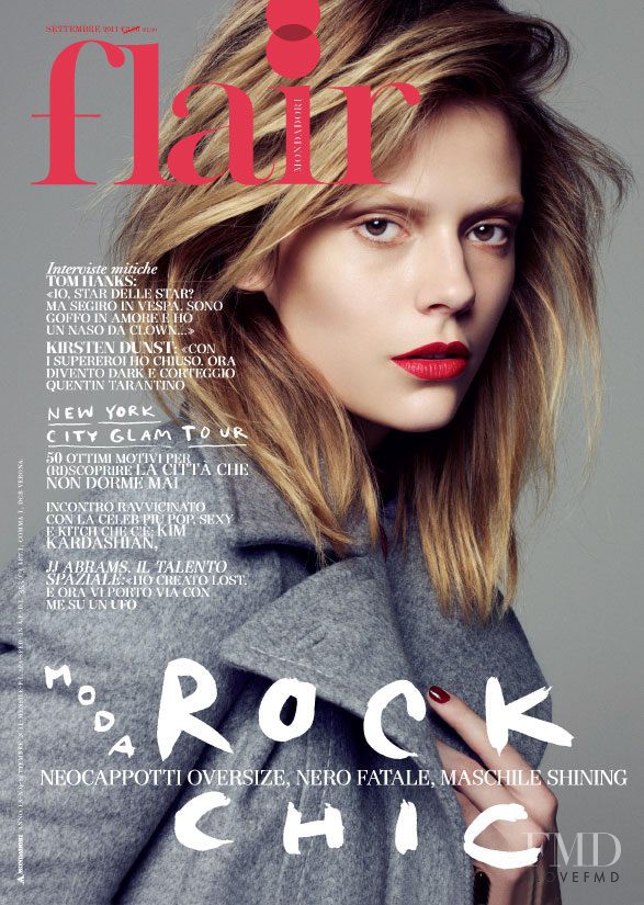 Martha Streck featured on the flair Italy cover from September 2011