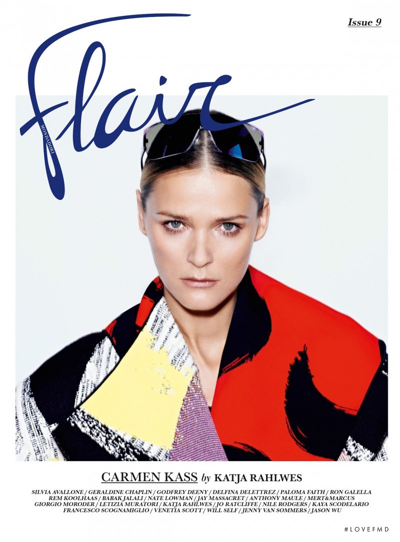 Carmen Kass featured on the flair Italy cover from March 2014