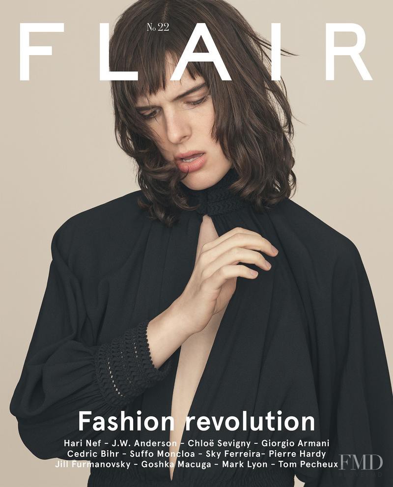 Hari Nef featured on the flair Italy cover from April 2016