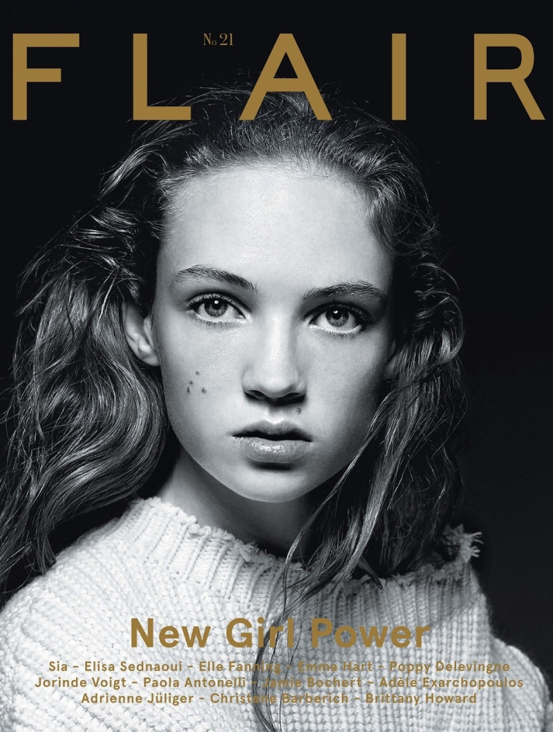 Adrienne Juliger featured on the flair Italy cover from March 2016