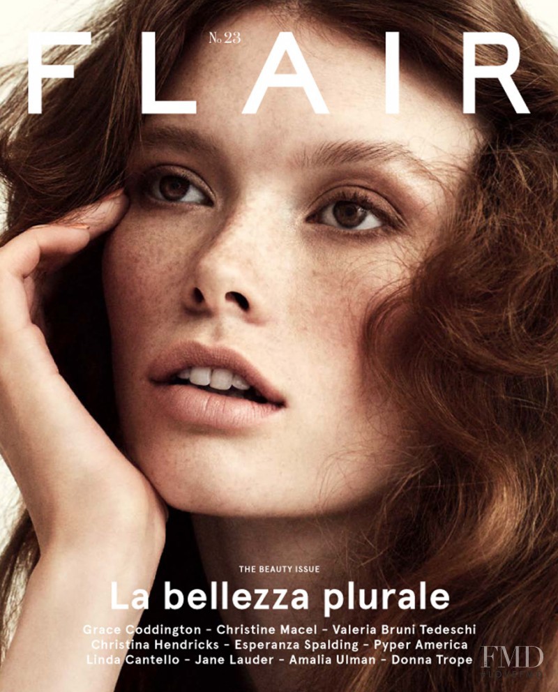 Julia Hafstrom featured on the flair Italy cover from May 2016