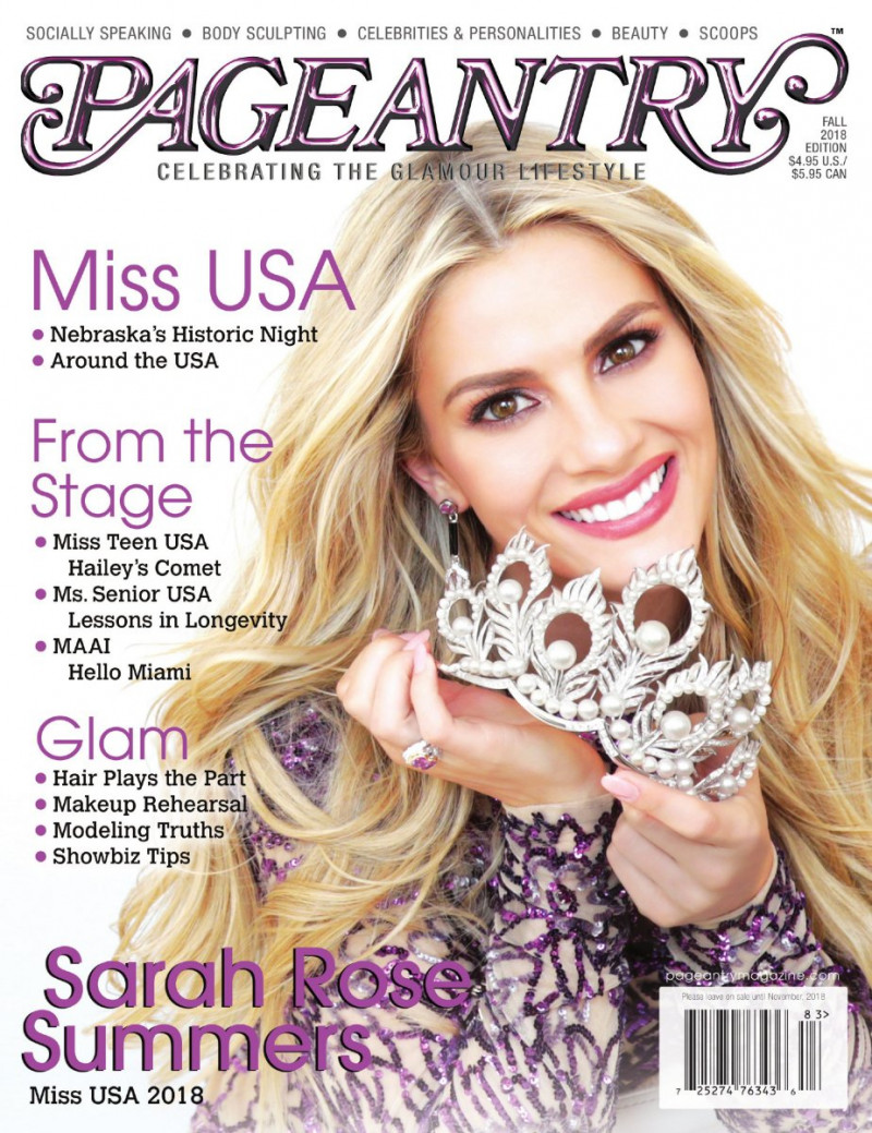 Sarah Rose Summers featured on the Pageantry cover from September 2018