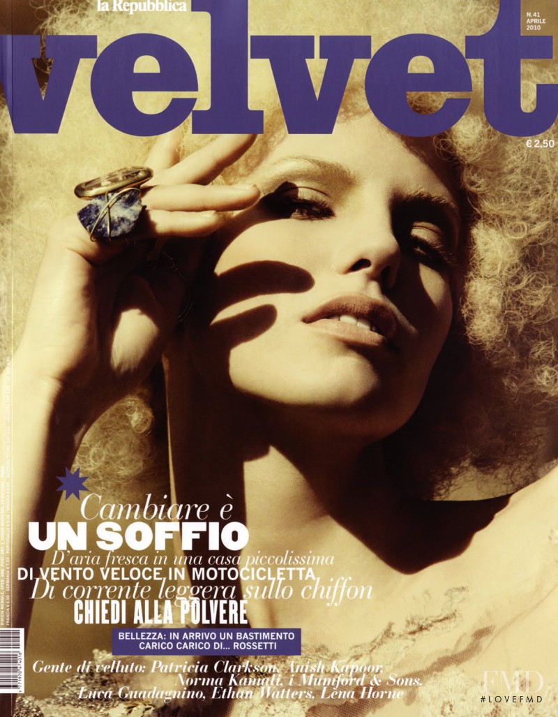 Ragnhild Jevne featured on the Velvet Italy cover from April 2010