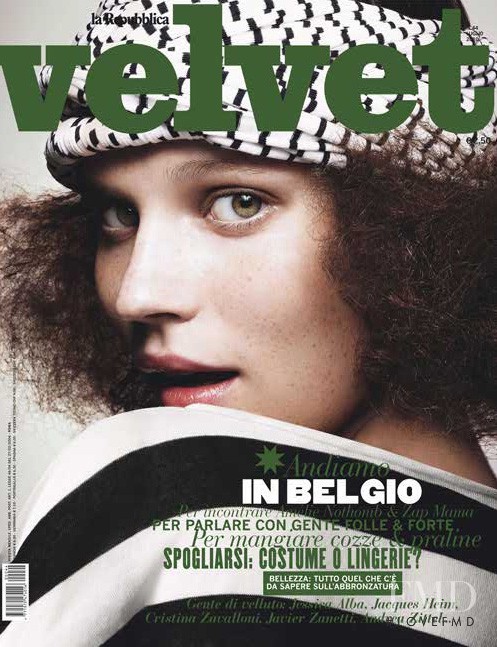 Egle Tvirbutaite featured on the Velvet Italy cover from July 2010