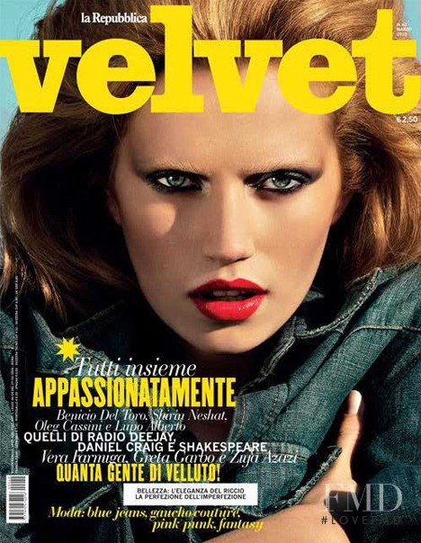Cato van Ee featured on the Velvet Italy cover from March 2010