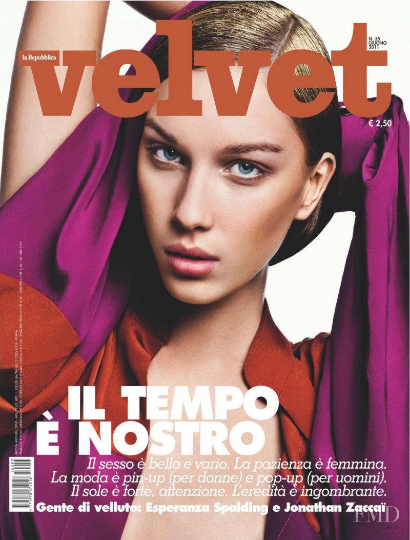 Katrina Hoernig featured on the Velvet Italy cover from June 2011