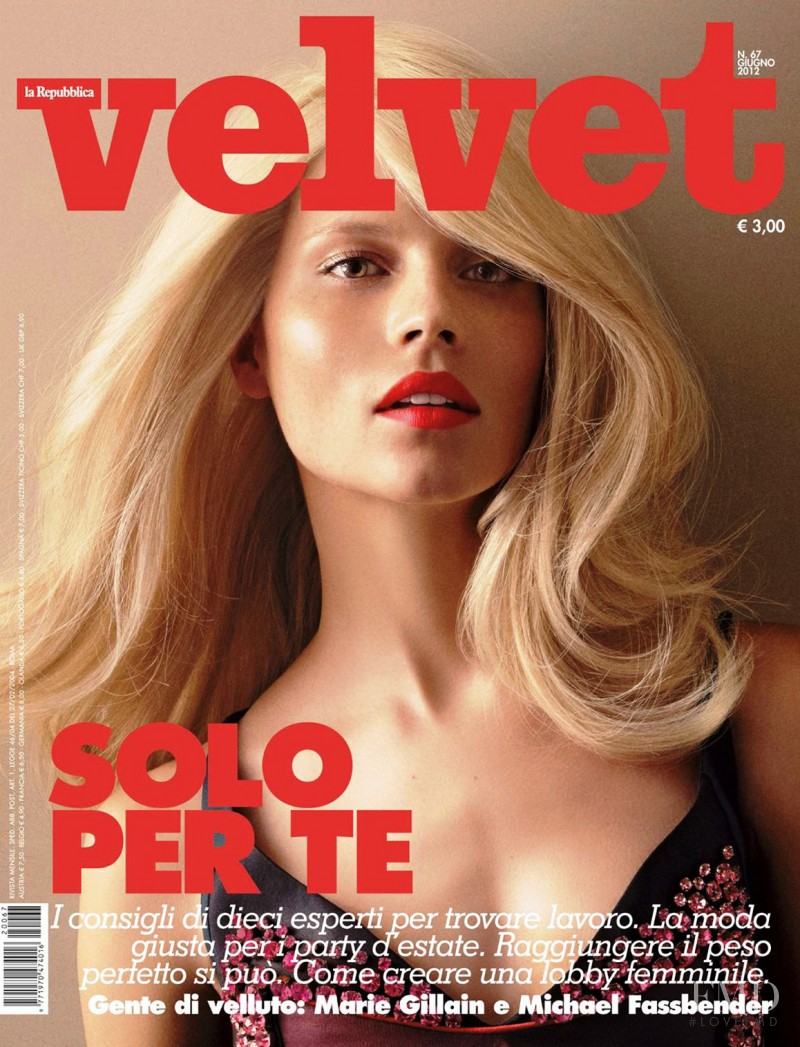 Egle Tvirbutaite featured on the Velvet Italy cover from June 2012
