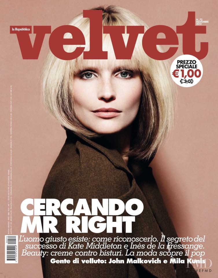 Katrin Thormann featured on the Velvet Italy cover from November 2012