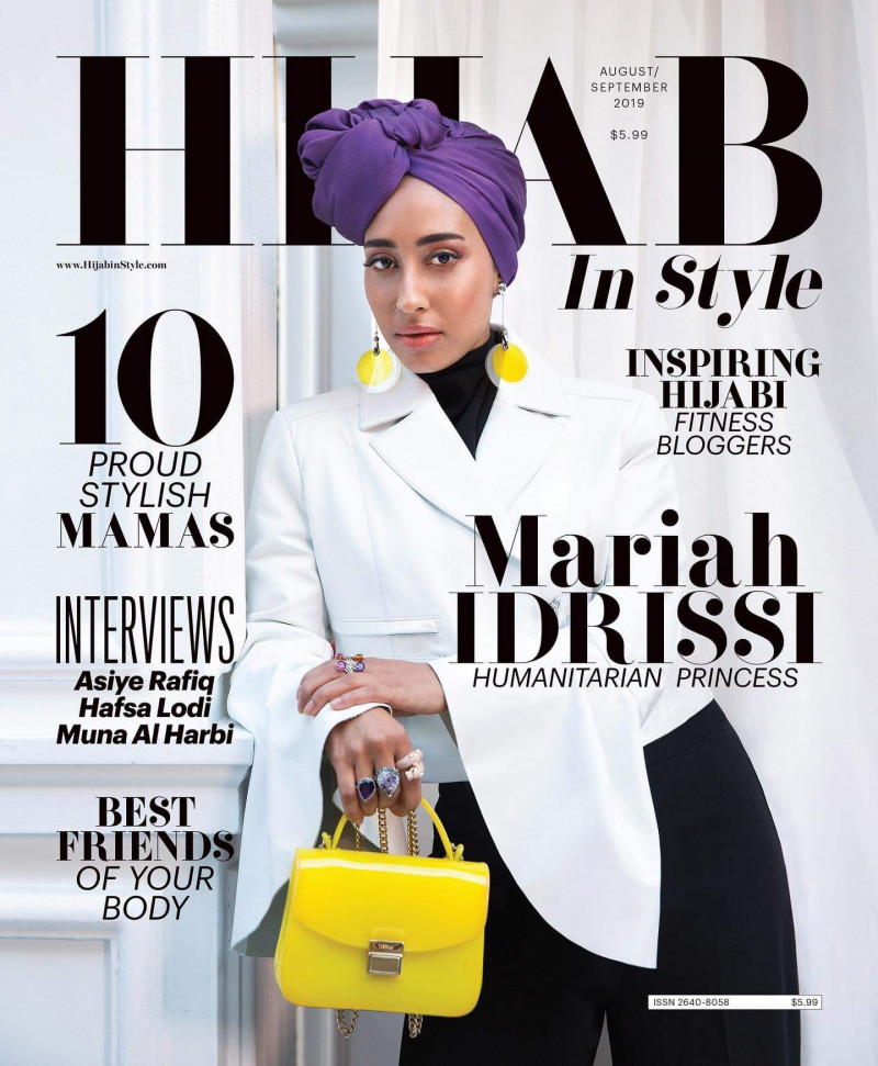 Mariah Idrissi featured on the Hijab In Style cover from August 2019