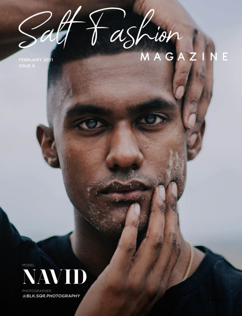 Navid featured on the Salt Fashion Magazine cover from February 2021