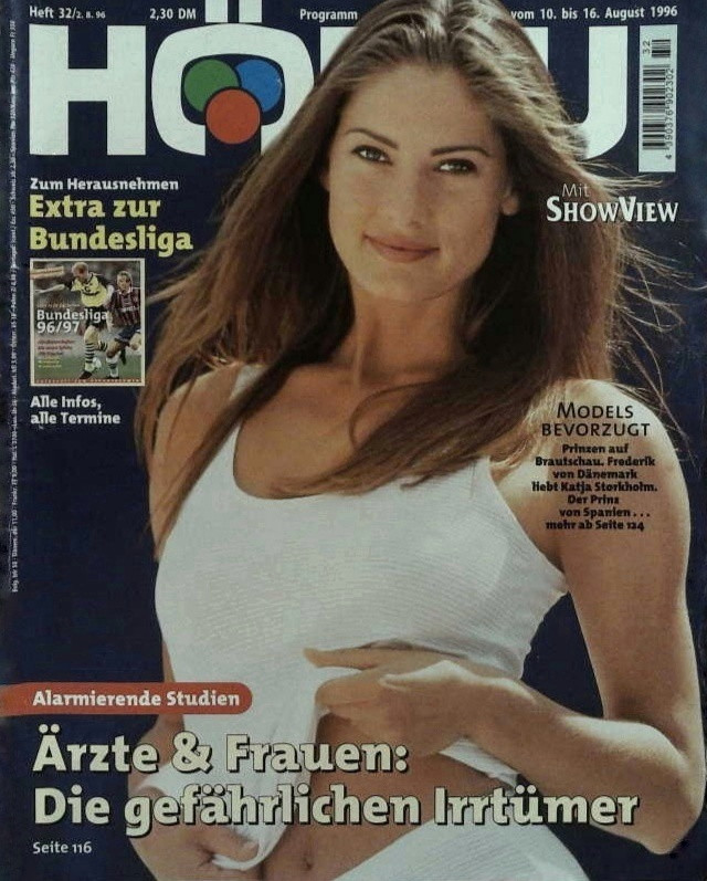 Katja Storkholm featured on the Hoerzu cover from August 1996