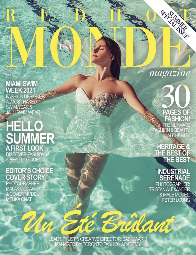 Melika Onat featured on the Red Hot Monde cover from August 2021