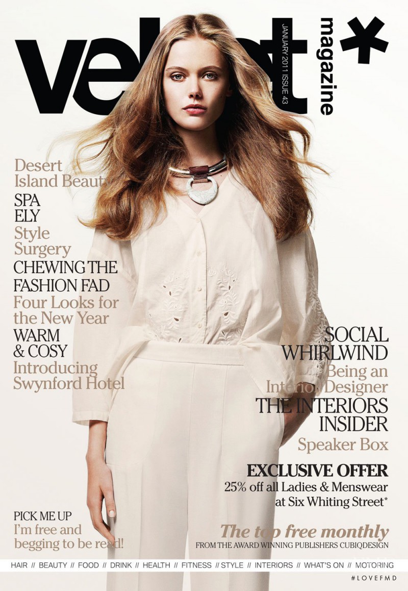 Frida Gustavsson featured on the velvet UK cover from January 2011