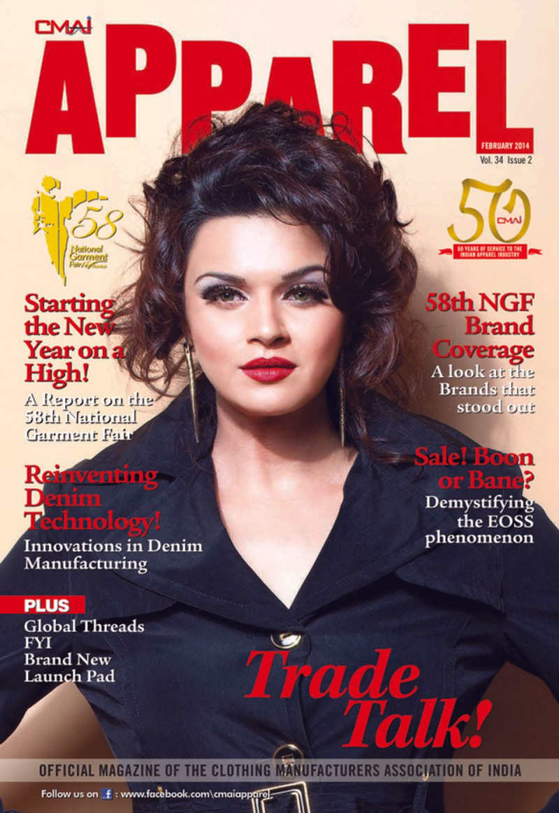  featured on the Apparel cover from February 2014