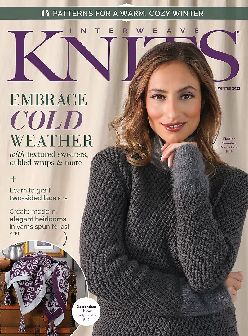  featured on the Interweave Knits cover from December 2022