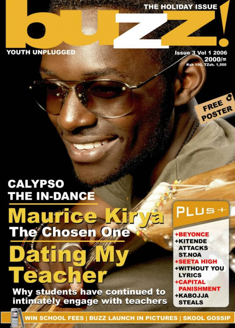 Maurice Kirya featured on the Buzz! cover from August 2006