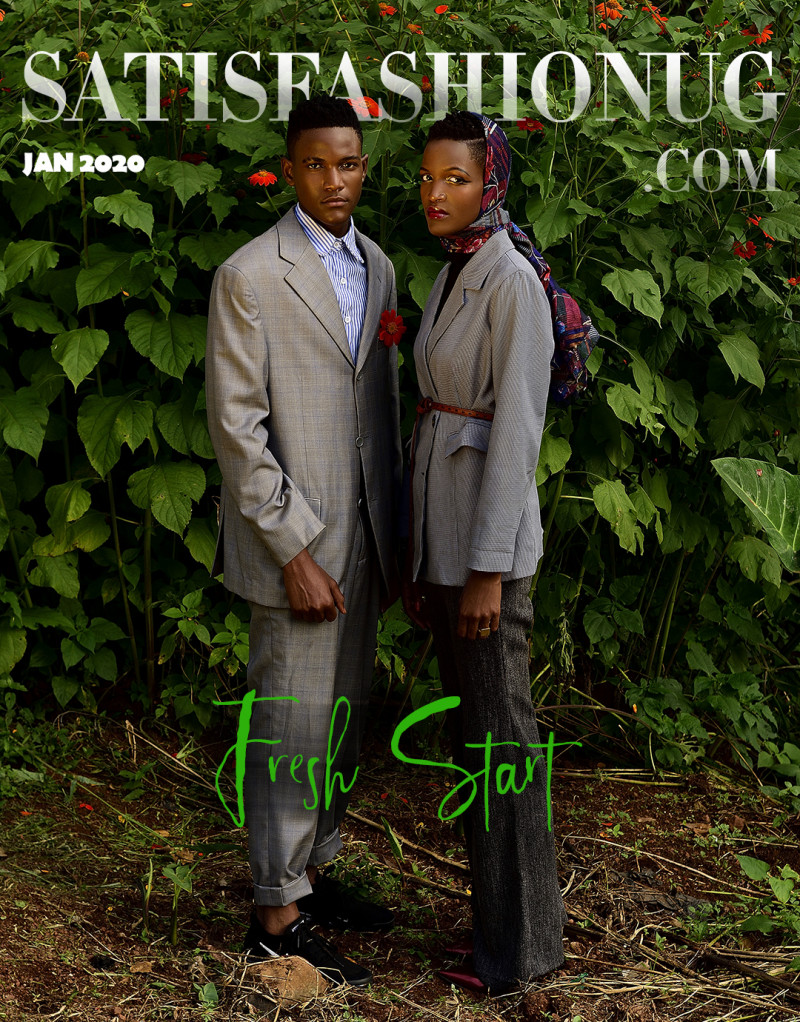 Edgar Mukisa, Vivian Mutesi featured on the Satisfashion UG cover from January 2020