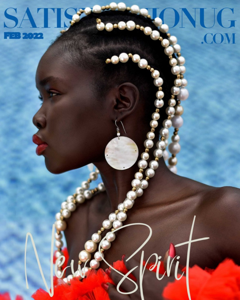 Ajok Makuc featured on the Satisfashion UG cover from February 2022