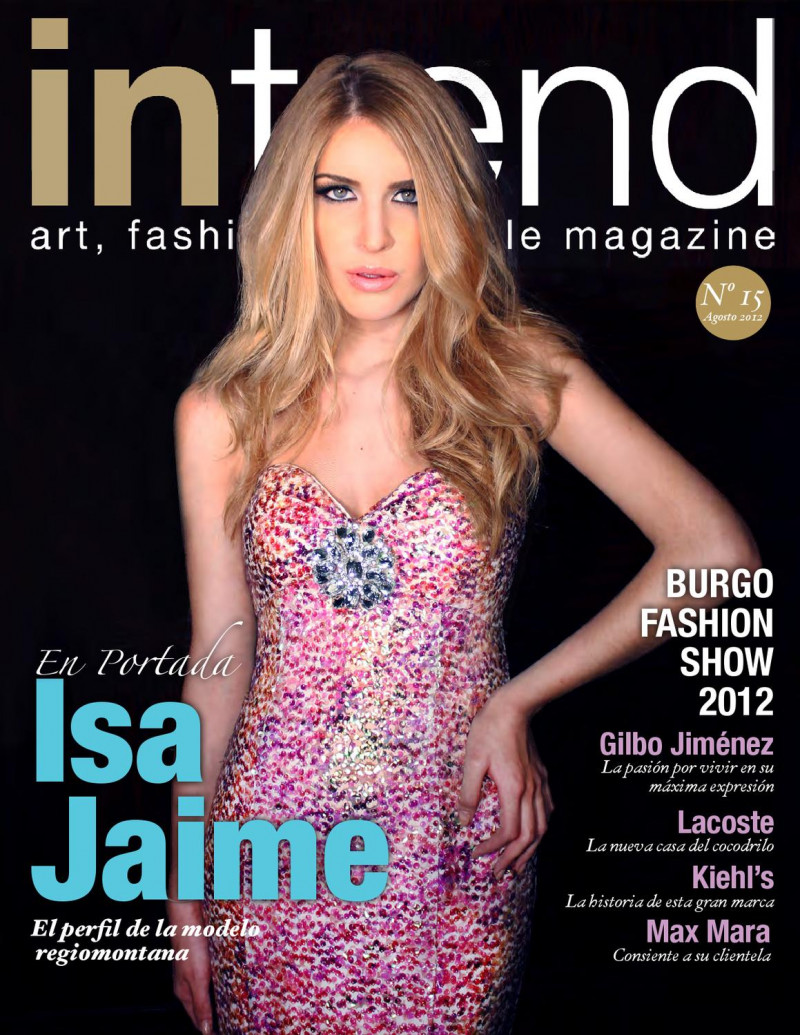 Isa Jaime featured on the In Trend Magazine cover from August 2012