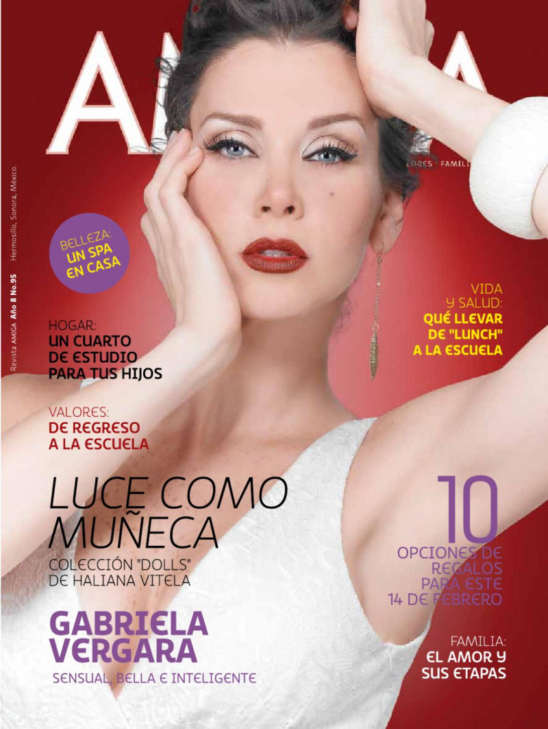 Gabriela Vergara featured on the Amiga Mexico cover from January 2011