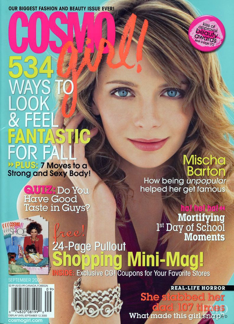 Mischa Barton featured on the Cosmogirl USA cover from September 2005