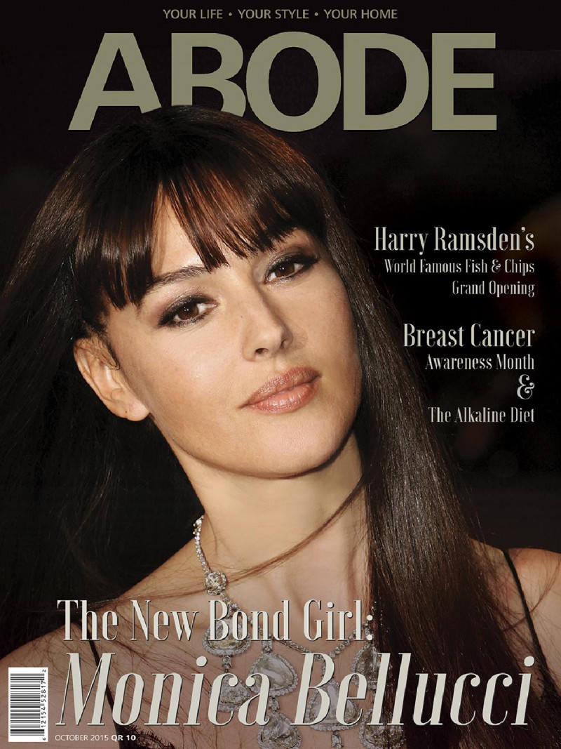 Monica Bellucci featured on the Abode Qatar cover from October 2015