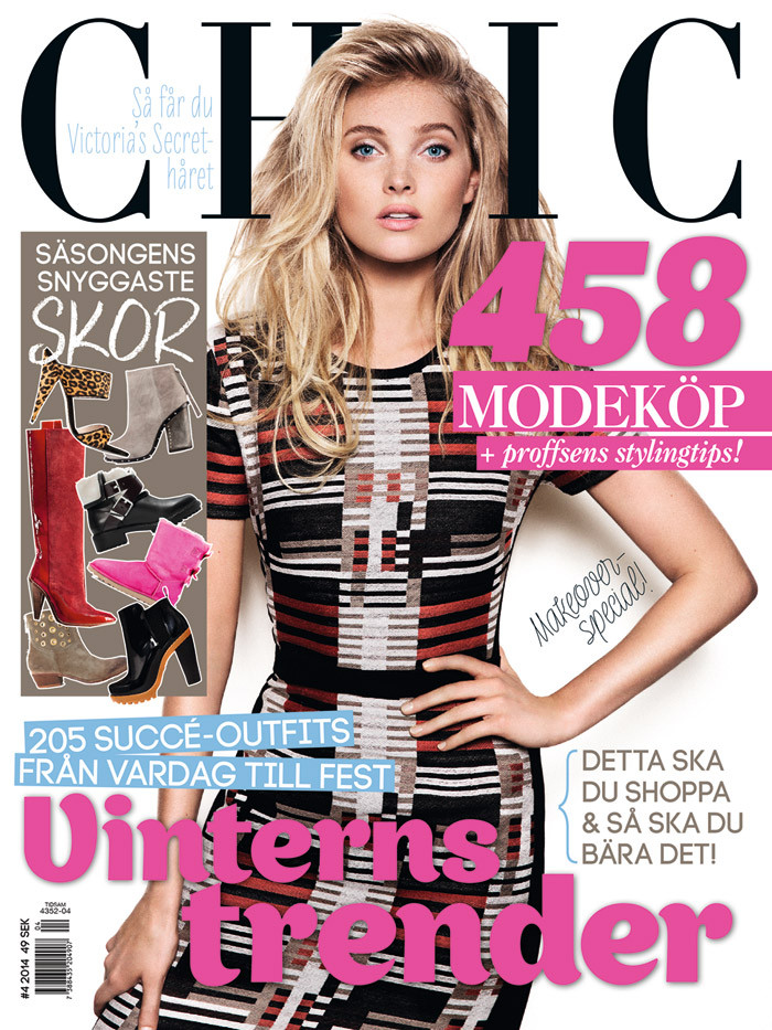 Elsa Hosk featured on the Chic Sweden cover from November 2014
