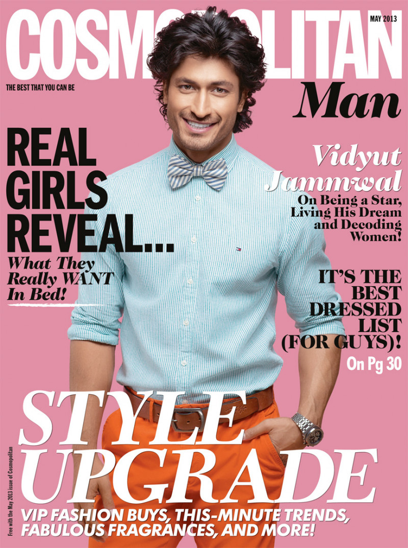 Vidyut Jammwal featured on the Cosmopolitan Man India cover from May 2013