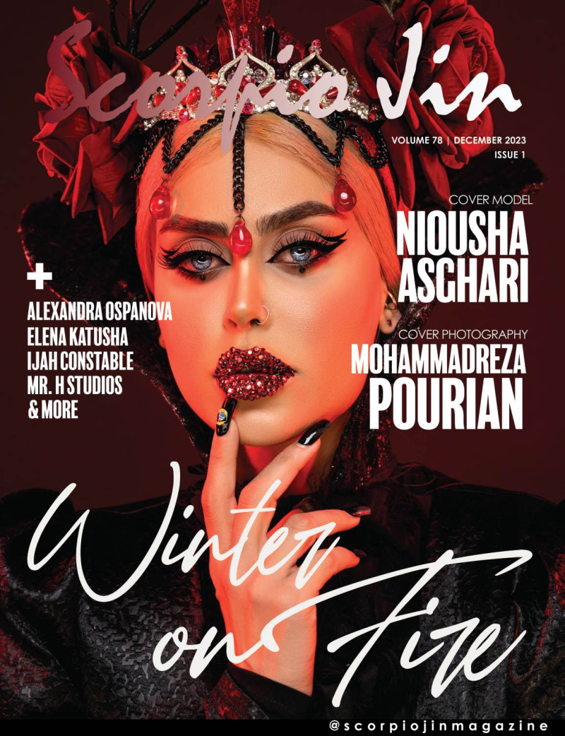 Niousha Aschari featured on the Scorpio Jin cover from December 2023