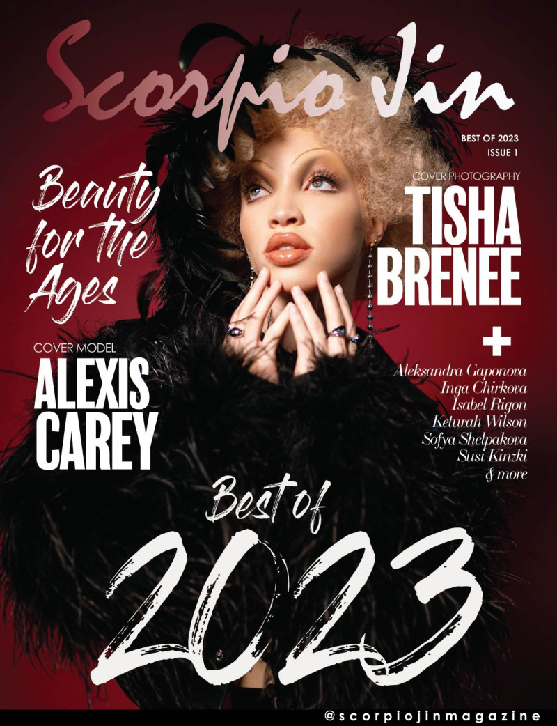 Alexis Carey featured on the Scorpio Jin cover from December 2023