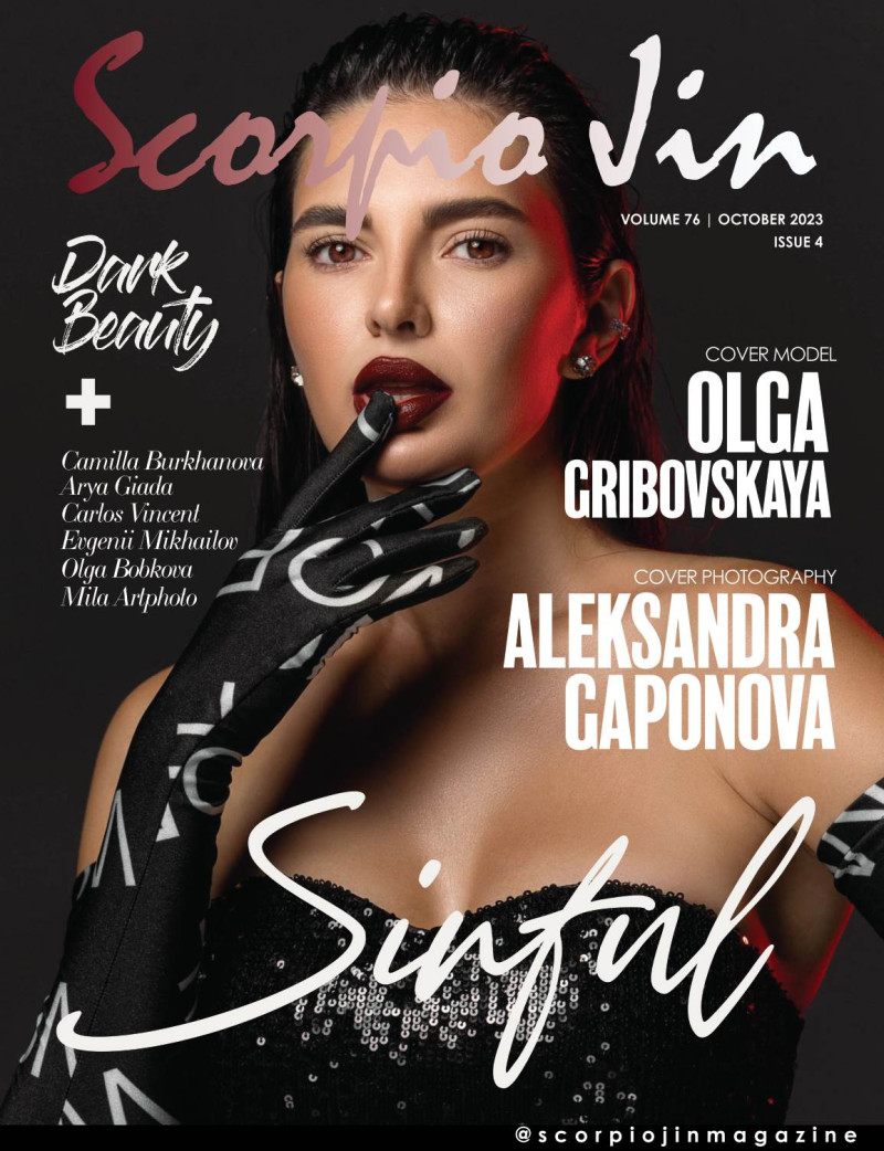 Olga Gribovskaya featured on the Scorpio Jin cover from October 2023