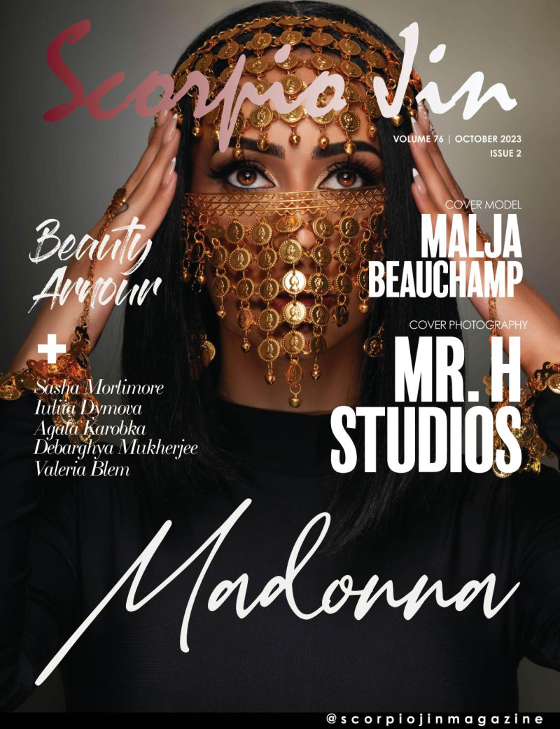 Malja Beauchamp featured on the Scorpio Jin cover from October 2023