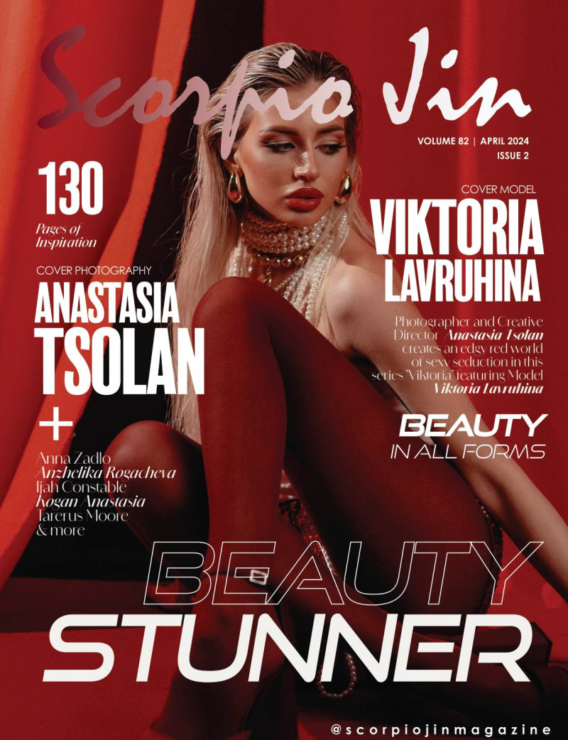 Anastasia Tsolan featured on the Scorpio Jin cover from April 2024