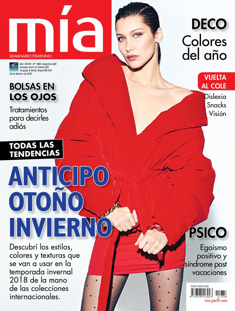 Bella Hadid featured on the Mia Argentina cover from February 2018