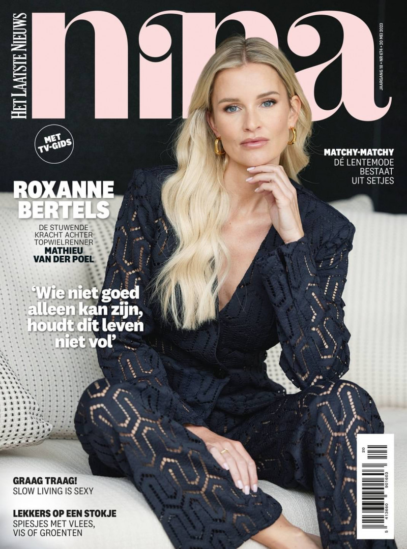 Roxanne Bertels featured on the Nina Belgium cover from May 2023