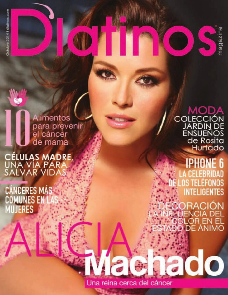Alicia Machado featured on the D\'Latinos cover from October 2014