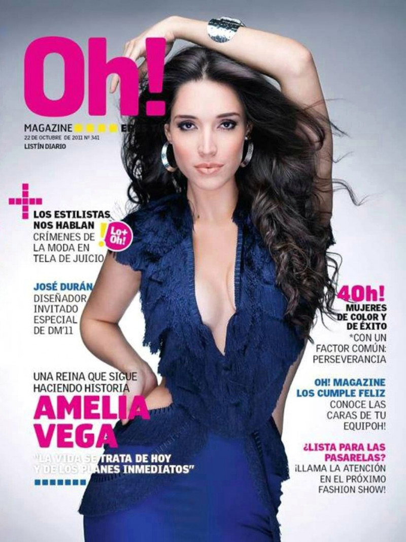 Amelia Vega featured on the Oh! Magazine cover from October 2011